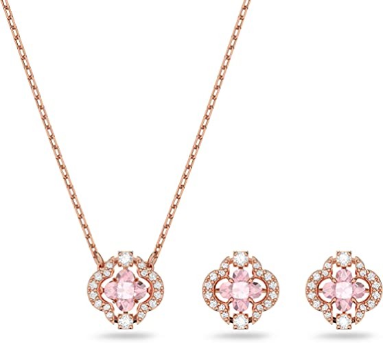 Swarovski Sparking Dance Crystal Necklace and Earrings Set Jewelry Collection