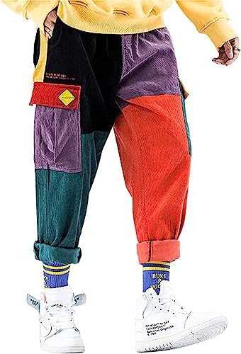 Aelfric Eden Men's Cargo Pants Panel Multi Pocket Outdoor Fashion Casual Jogger Pants Streetwear with Drawstring